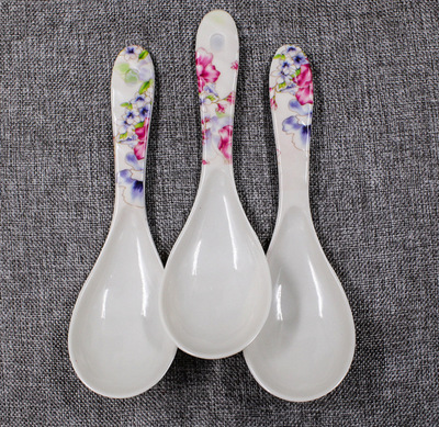 一元兩元熱銷款！仿瓷印花飯勺廠家直銷，廚房日用百貨批發首選